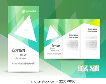 brochure design template triangle