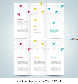 brochure design template triangles