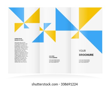 brochure design template triangles