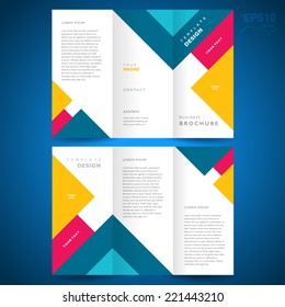 brochure design template triangles elements