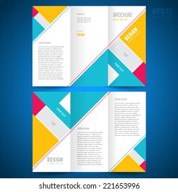 brochure design template triangles elements