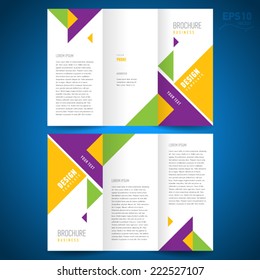 brochure design template triangles elements