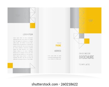 brochure design template triangles geometric abstract