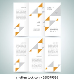 brochure design template triangles geometric abstract