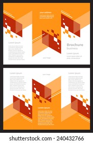 brochure design template tri-fold abstract, cmyk profile