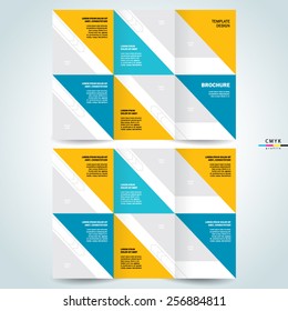 brochure design template tri-fold abstract arrows