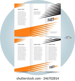 brochure design template tri-fold fast speed