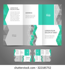 brochure design template tri-fold vector abstract