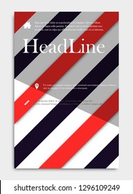 brochure design template vector abstract triangles figure, frame for images
