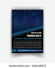 Brochure design template vector. Abstract cover book blue portfolio minimal presentation poster. concept in A4 layout. flyers