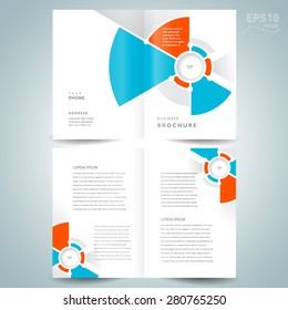 brochure design template vector booklet geometric abstract circle