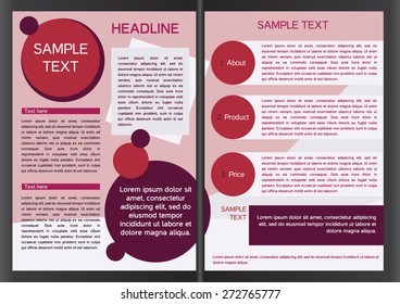 Brochure design template in vector, eps