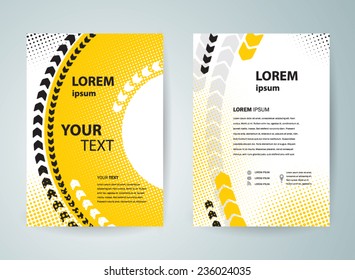 brochure design template vector flyer action abstract, cmyk profile