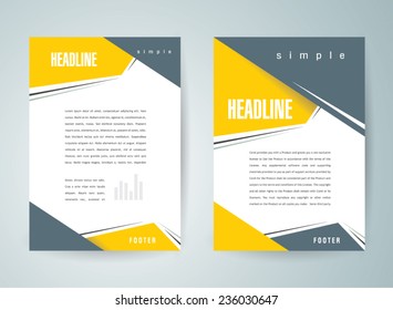 brochure design template vector flyer action abstract, cmyk profile