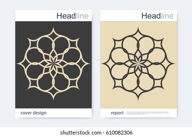 Brochure design template. Vector flyer layout. Pattern for magazine, leaflet, cover, poster design. Vector illustration.