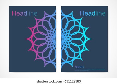 Brochure design template. Vector flyer layout. Pattern for magazine, leaflet, cover, poster design. Vector illustration