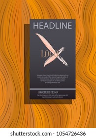 Brochure design template vector. Flyers report business magazine poster. Abstract blue brush pattern on cover book portfolio. Presentation brush concept in A4 layout.
