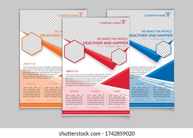 Brochure design template vector. Flyers report business infographic magazine poster. Abstract circle and city. Green presentation portfolio. Minimal cover book in a4 size layout.