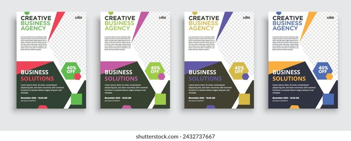 Brochure design template vector. Flyers report business magazine poster minimal portfolio.