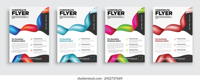 Brochure design template vector. Flyers report business magazine poster minimal portfolio.