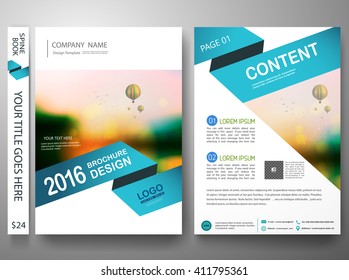 Brochure design template vector. Flyers report business magazine. Cover book portfolio presentation and abstract blue shape on poster. City in A4 layout.