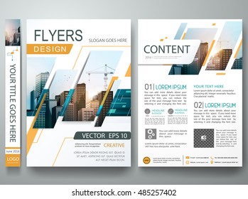 Brochure design template vector. Flyers report business magazine poster minimal portfolio. Abstract square in cover book presentation. City concept in A4 layout.