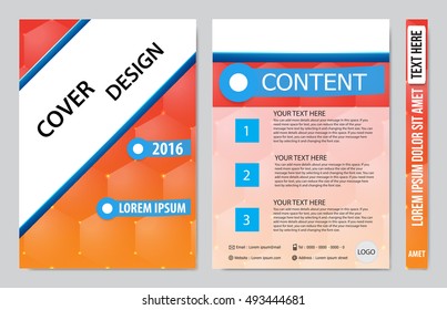Brochure design template vector. Flyers annual report business magazine poster.Leaflet cover book presentation with abstract design background. Layout in A4 size.illustration.