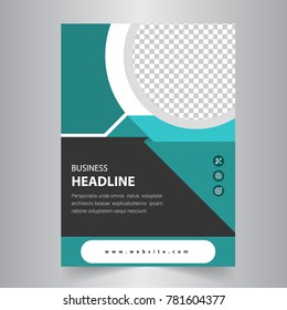 Brochure design template vector. Flyers report business magazine poster minimal portfolio. Abstract square in cover book presentation. City concept in A4 layout.