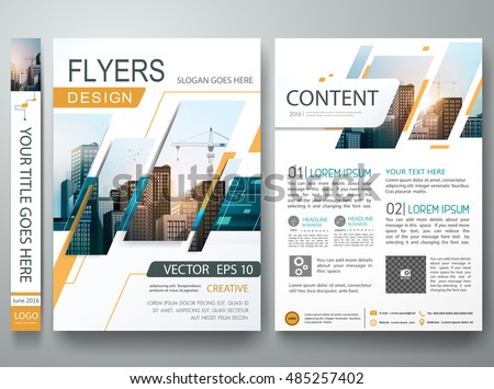 Brochure design template vector. Flyers report business magazine poster minimal portfolio. Abstract square in cover book presentation. City concept in A4 layout.