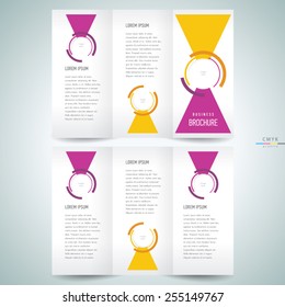 brochure design template vector geometric abstract circle