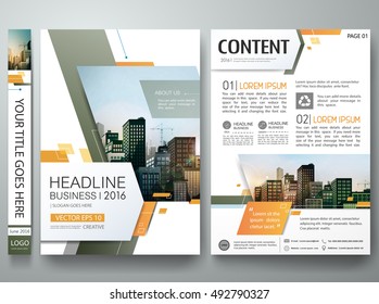 Brochure design template vector. Green abstract minimal square cover book portfolio presentation poster. City concept on A4 layout. Flyers report business magazine.