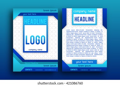 Brochure design  template vector . Magazine front and back page, material style poster and banner. Cover scheme. Business leaflet layout.
