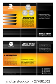 brochure design template vector tri old
