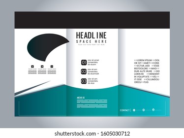 brochure design template vector tri-fold
