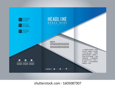 brochure design template vector trifold abstract
