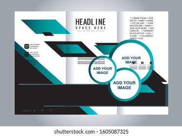 brochure design template vector trifold abstract
