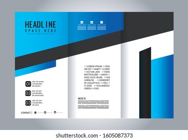 brochure design template vector trifold abstract
