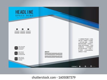 brochure design template vector trifold abstract
