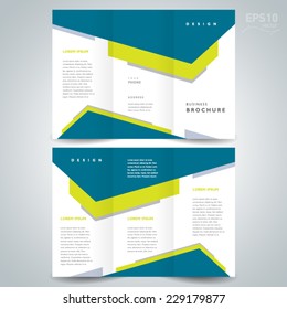 brochure design template vector trifold geometric abstract