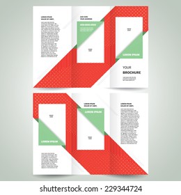brochure design template vector trifold geometric abstract, cmyk profile