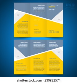 brochure design template vector trifold geometric abstract