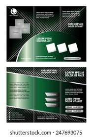 Brochure design template vector trifold 