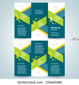 brochure design template vector tri-fold abstract