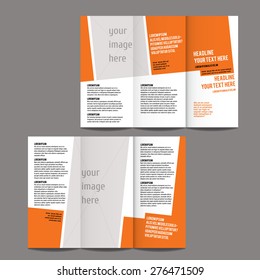 brochure design template vector trifold geometric abstract