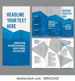 brochure design template vector trifold geometric abstract