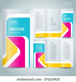 brochure design template vector tri-fold abstract
