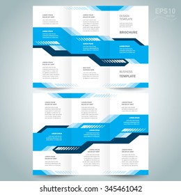 brochure design template vector tri-fold geometric abstract