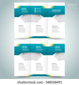 brochure design template vector tri-fold geometric abstract