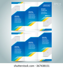 brochure design template vector tri-fold geometric abstract