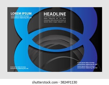 brochure design template vector trifold abstract
